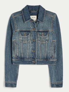 Hollister Denim Trucker Jacket - Dark Blue